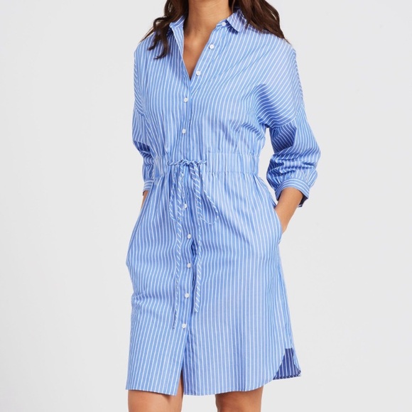 J. McLaughlin Emerson Stripe Shirt Dress Blue Size XS - Picture 11 of 11
